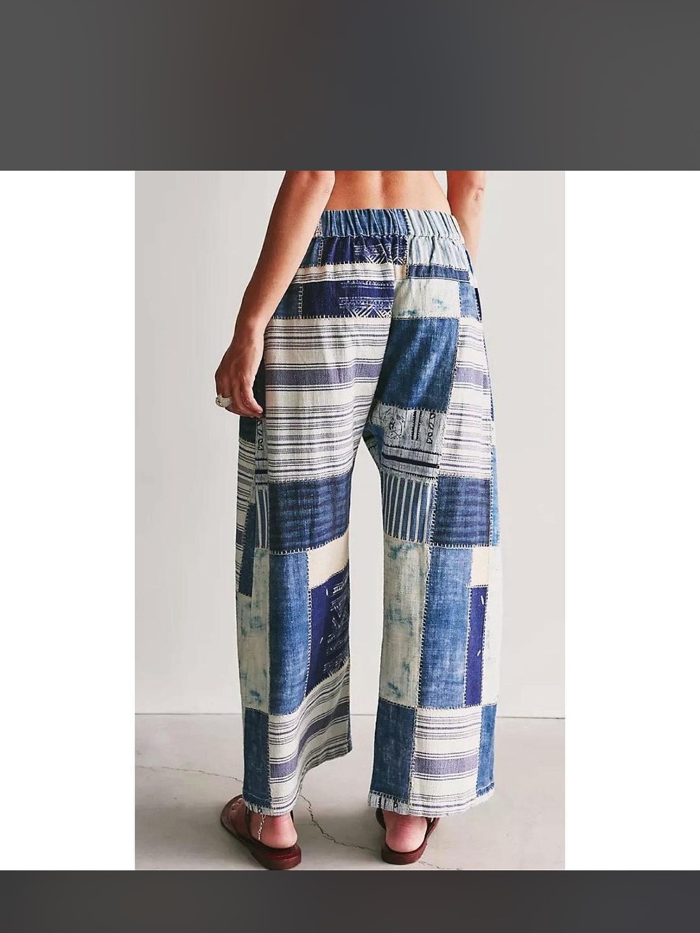 Free People/we the free symphony patched wide leg pants size small - Picture 3 of 5